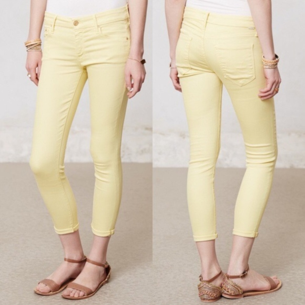 ‼️SOLD‼️. Mother the Looker Pop! Lemon Yellow Skinny Jeans
